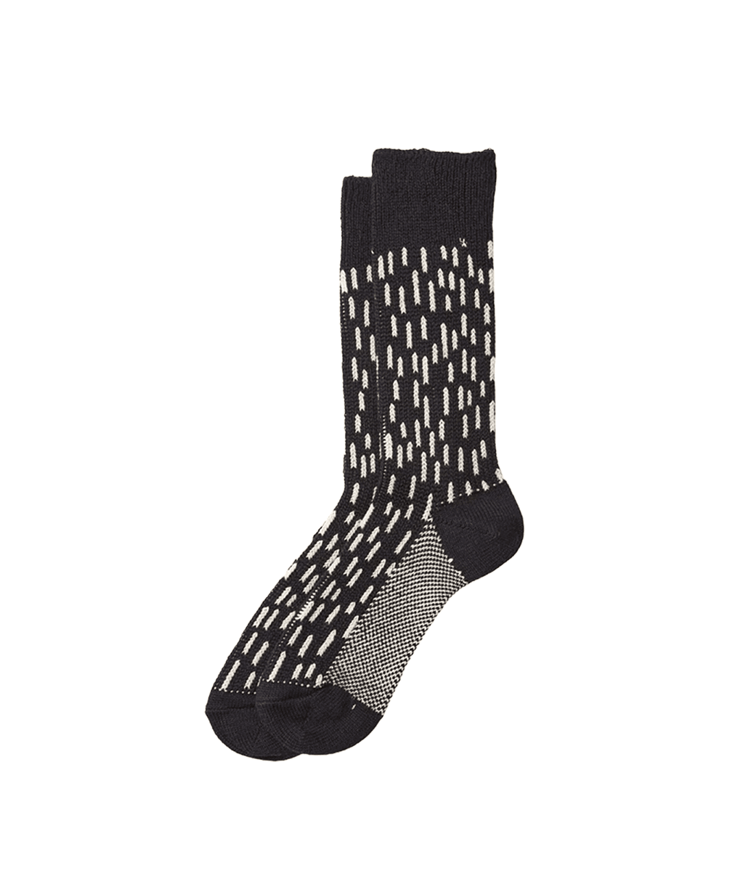 Rain Drop Crew Socks Black/Ivory - LIKELIHOOD
