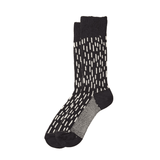 Rain Drop Crew Socks Black/Ivory - LIKELIHOOD