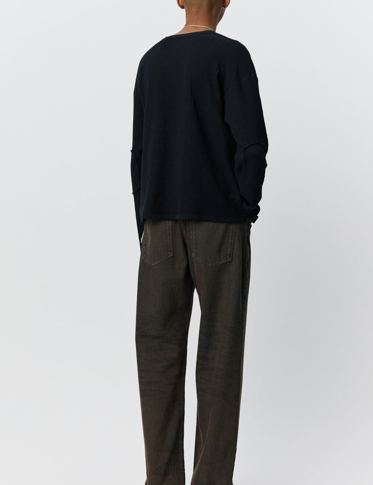 Reverse Rib Sweater Black - LIKELIHOOD
