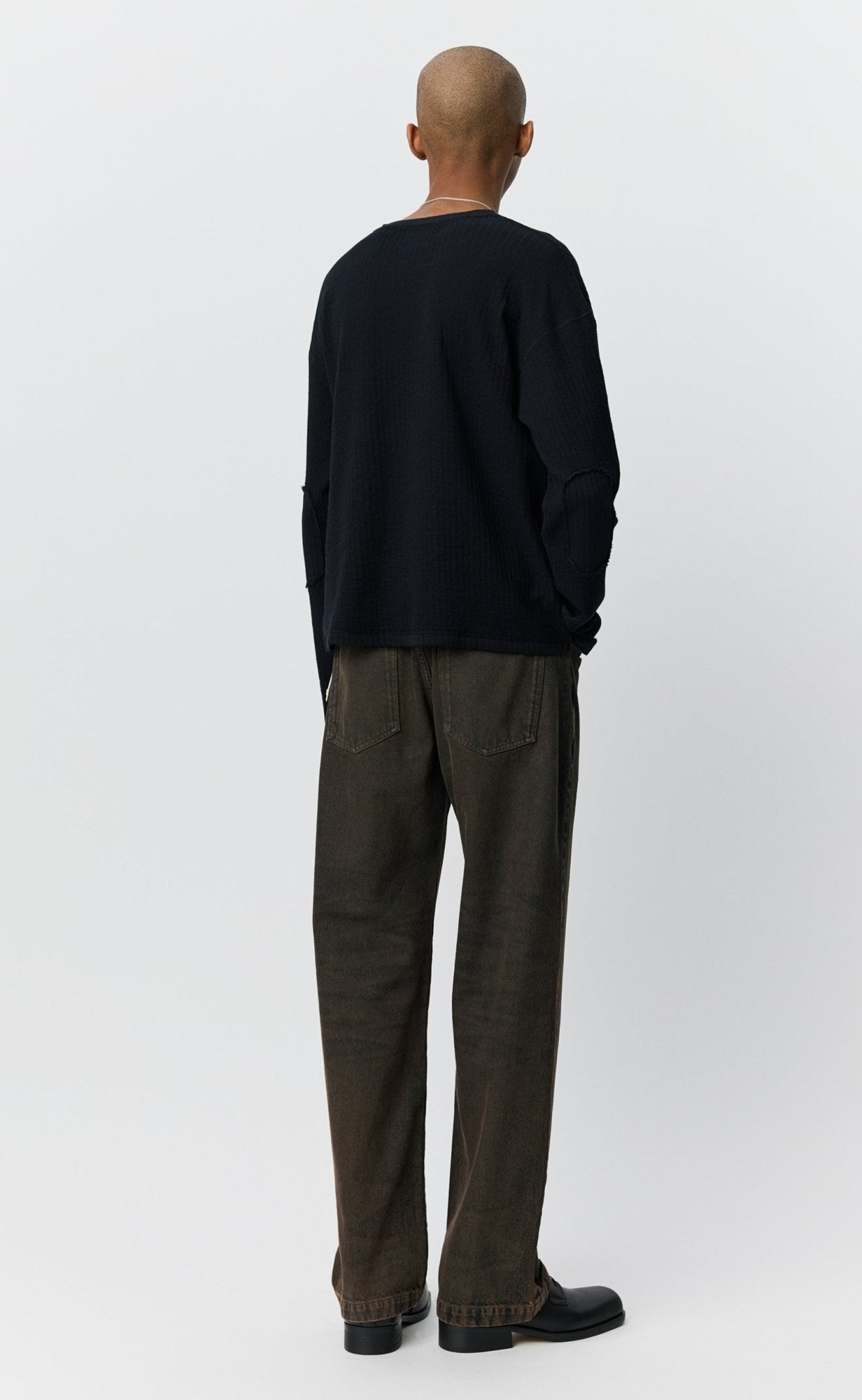 Reverse Rib Sweater Black - LIKELIHOOD
