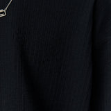 Reverse Rib Sweater Black - LIKELIHOOD