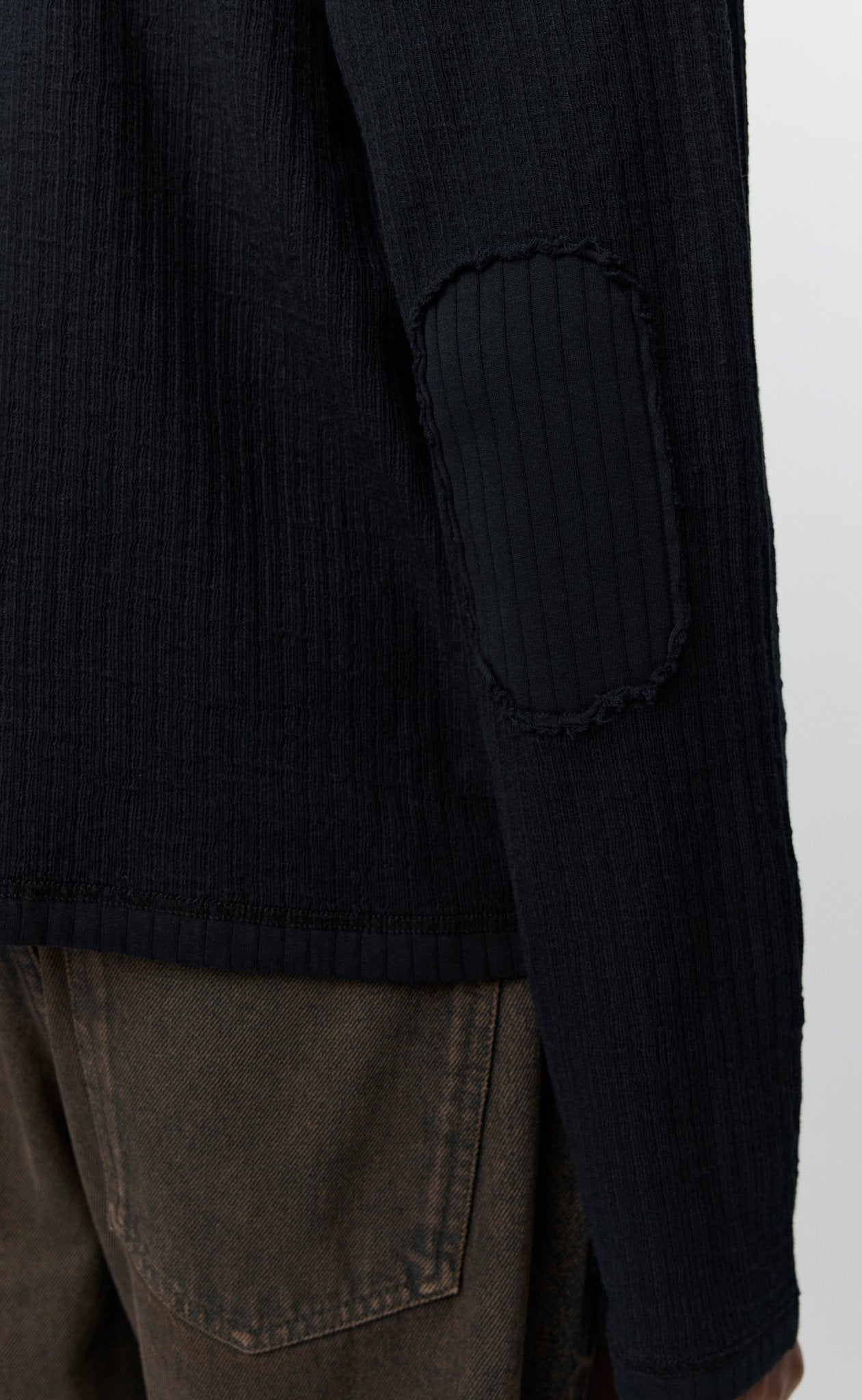 Reverse Rib Sweater Black - LIKELIHOOD