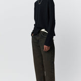 Reverse Rib Sweater Black - LIKELIHOOD