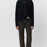 Reverse Rib Sweater Black - LIKELIHOOD