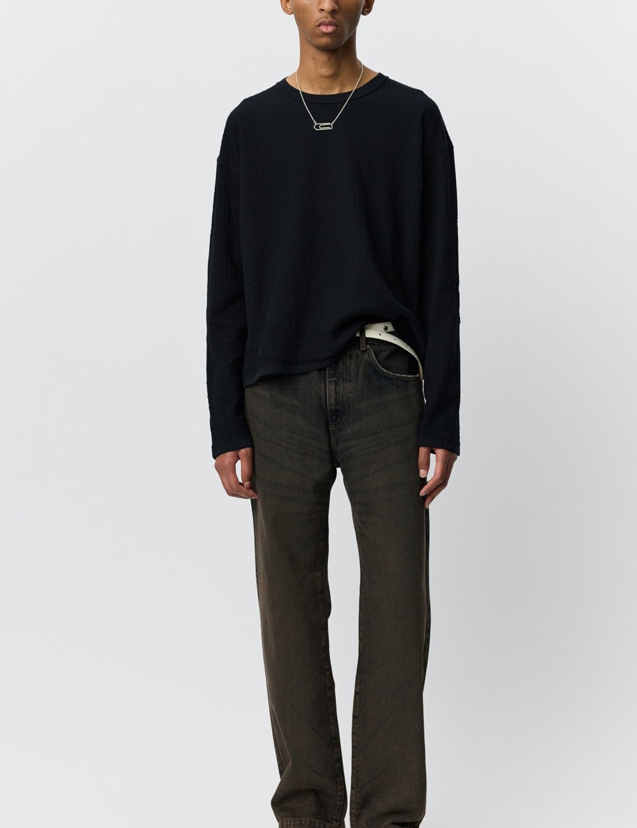 Reverse Rib Sweater Black - LIKELIHOOD
