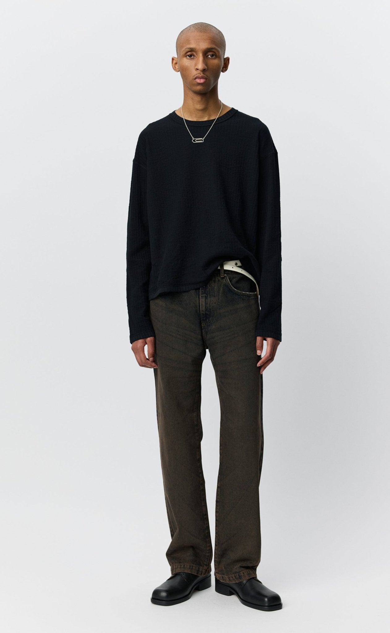 Reverse Rib Sweater Black - LIKELIHOOD