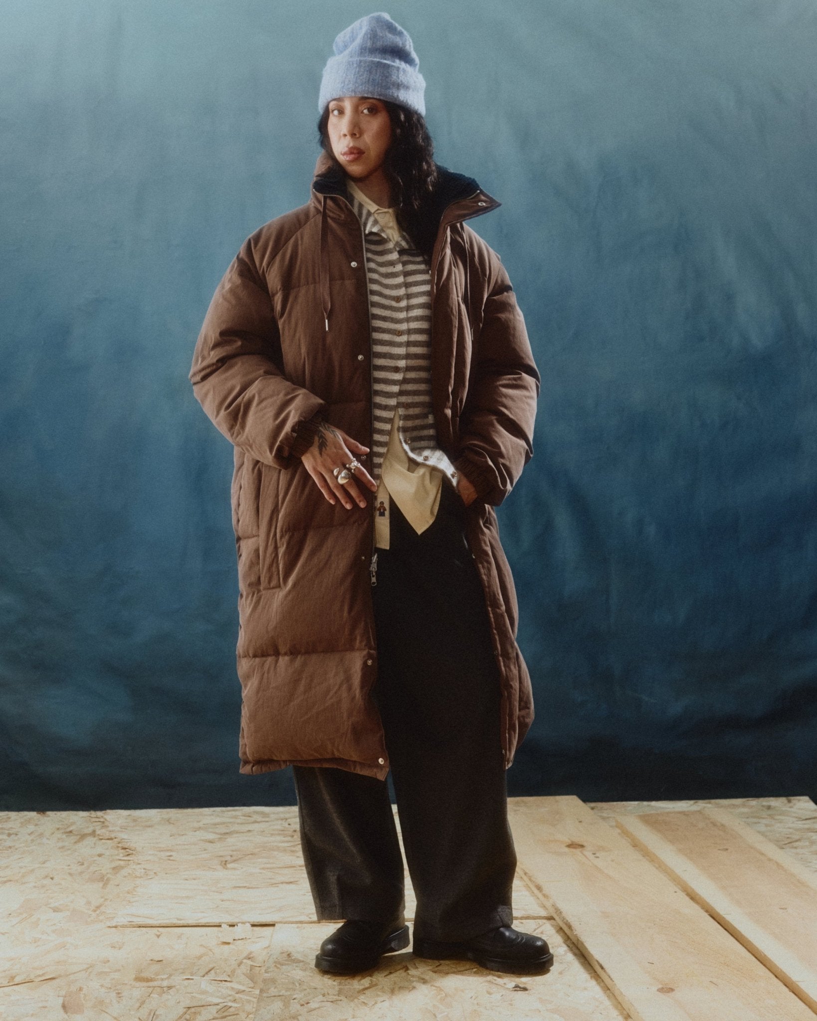 Reversible Heavy Puffer Brown & Checkered - LIKELIHOOD