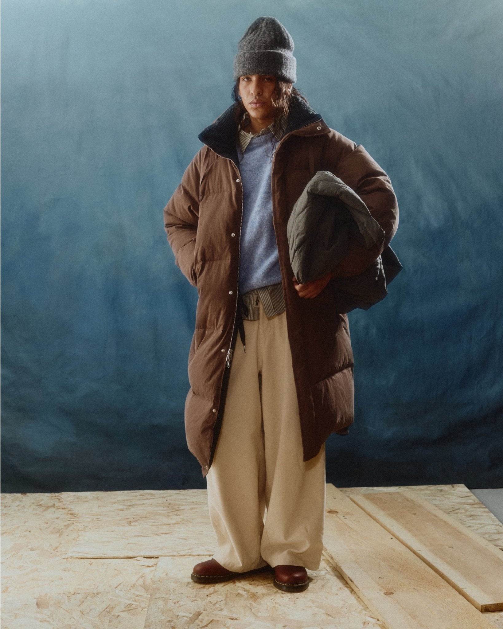 Reversible Heavy Puffer Brown & Checkered - LIKELIHOOD