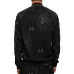 Rib Collar Track Jacket - Pile Jacquard / Spider Web Black - LIKELIHOOD