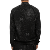Rib Collar Track Jacket - Pile Jacquard / Spider Web Black - LIKELIHOOD