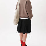Ripstop Balloon Cargo Shorts Black - LIKELIHOOD