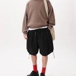 Ripstop Balloon Cargo Shorts Black - LIKELIHOOD