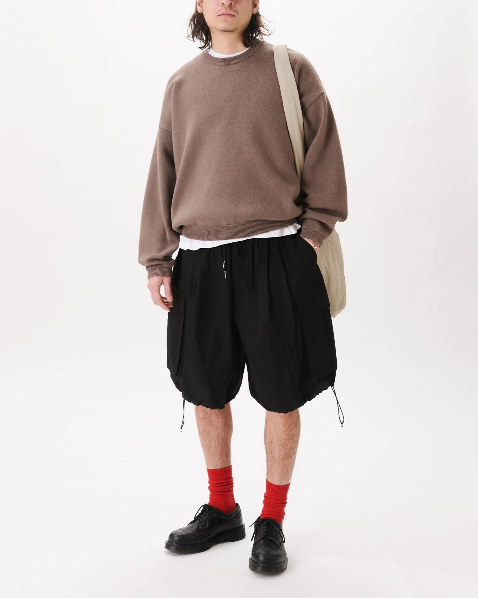 Ripstop Balloon Cargo Shorts Black - LIKELIHOOD