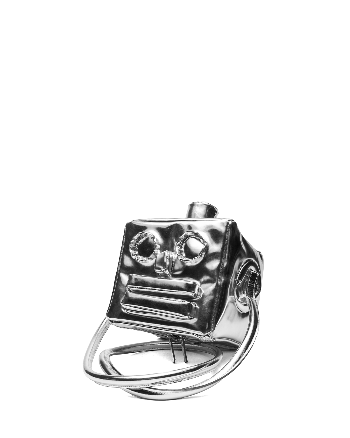 Small Robot Bag Head Silver