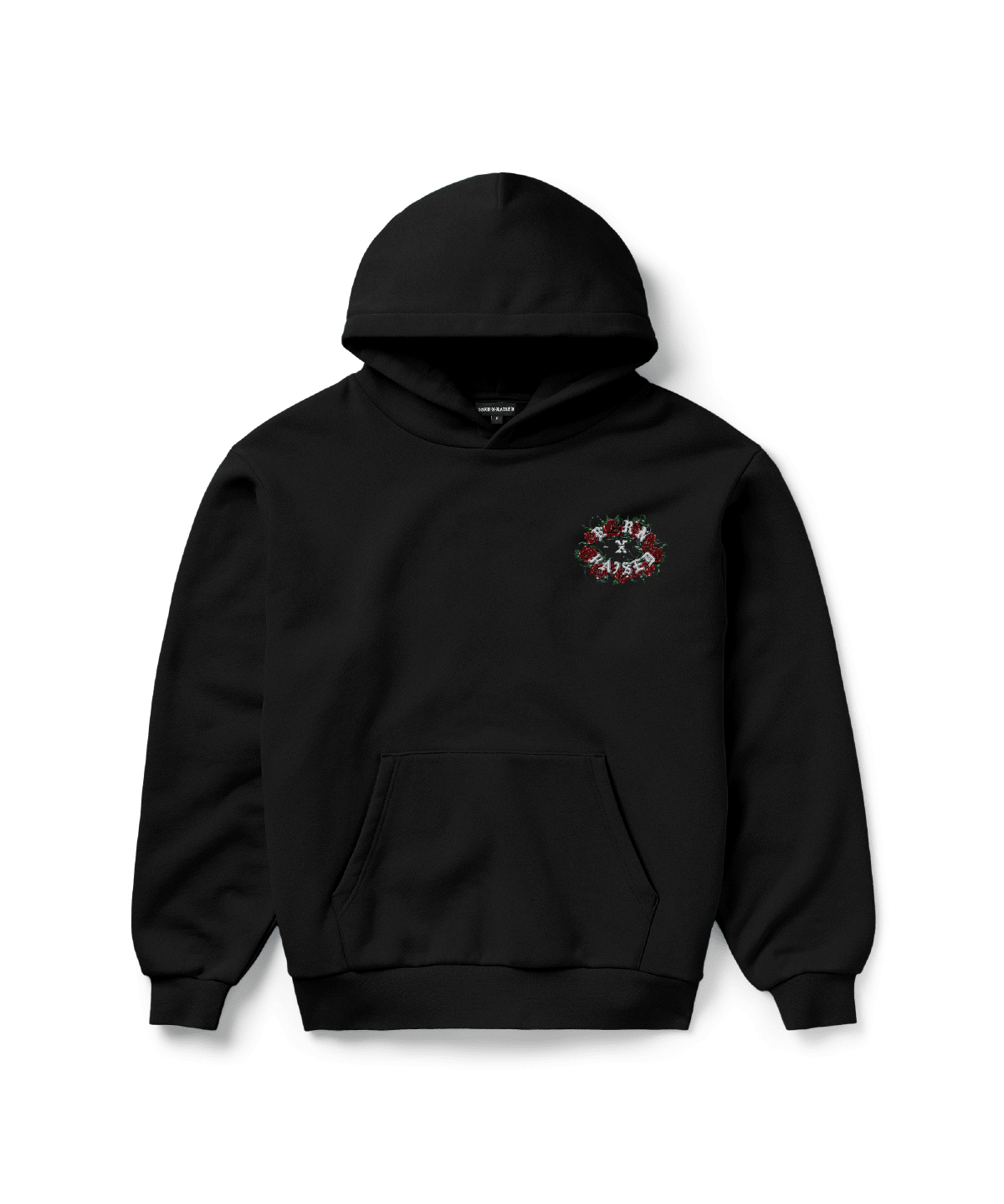 Roses Rocker Hoodie Black - LIKELIHOOD