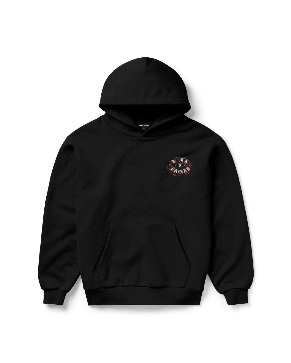 Roses Rocker Hoodie Black - LIKELIHOOD