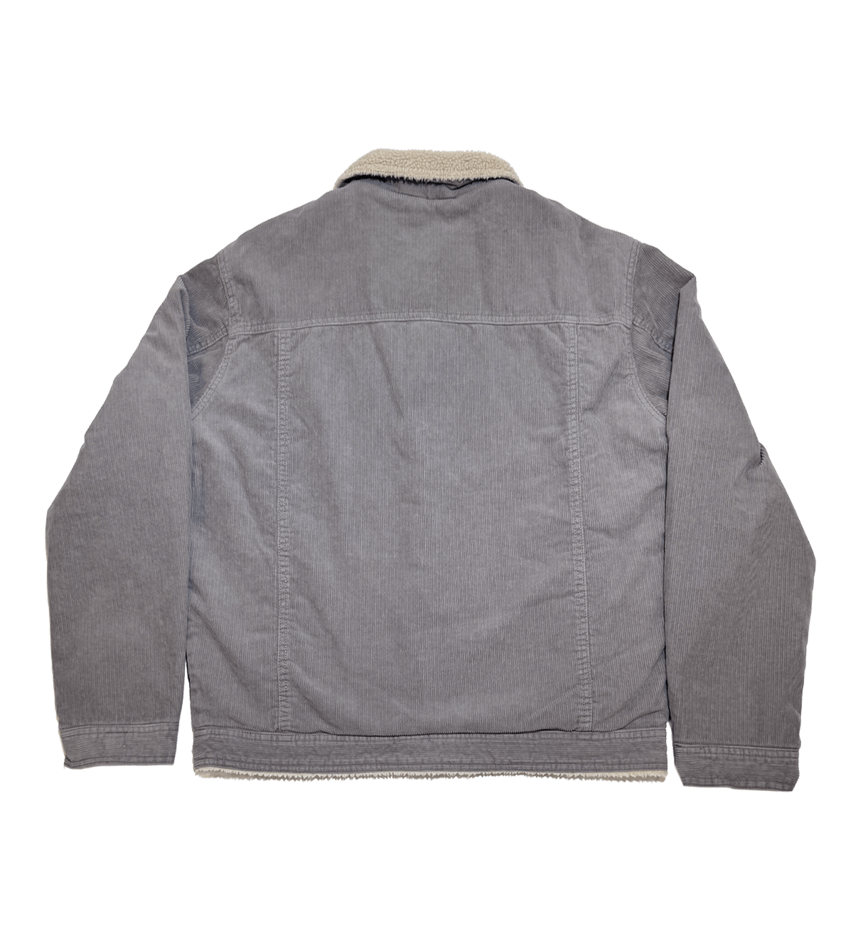 Sherpa Lined Corduroy Trucker Jacket Grey - LIKELIHOOD