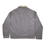 Sherpa Lined Corduroy Trucker Jacket Grey - LIKELIHOOD