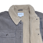 Sherpa Lined Corduroy Trucker Jacket Grey - LIKELIHOOD