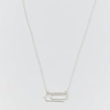 Clip Necklace Brushed Silver
