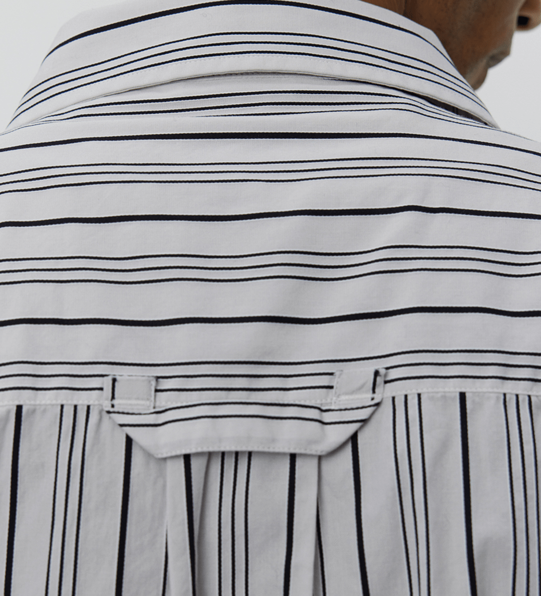 Snooze Shirt Grey Raised Stripe - LIKELIHOOD