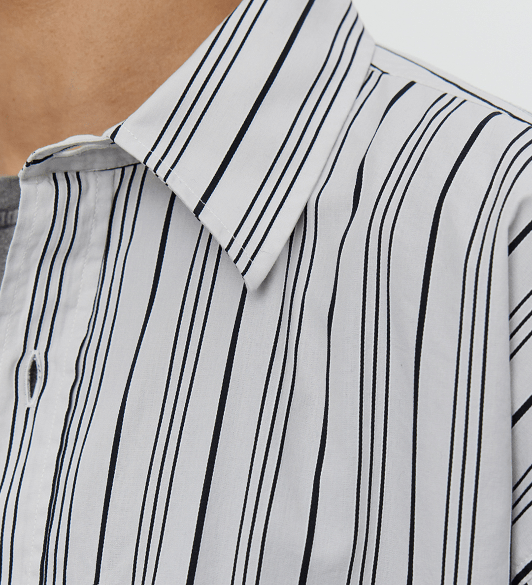 Snooze Shirt Grey Raised Stripe - LIKELIHOOD