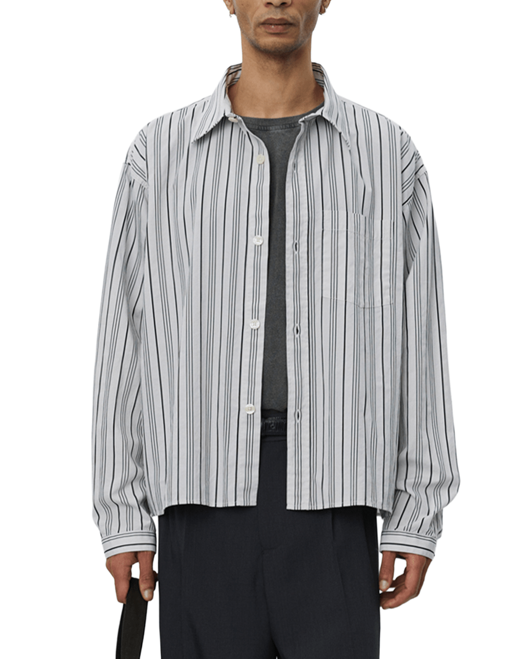 Snooze Shirt Grey Raised Stripe - LIKELIHOOD