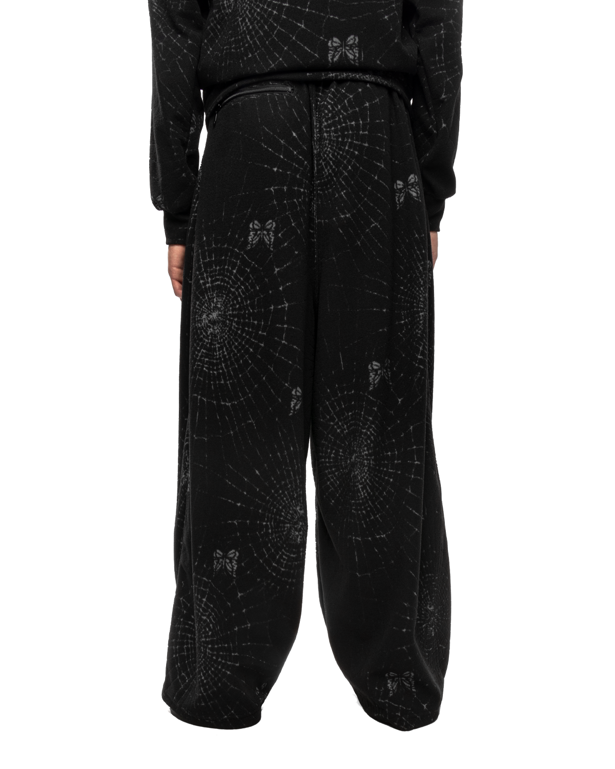 Needles H.D. Track Pant - Pile Jacquard / Spider Web Black