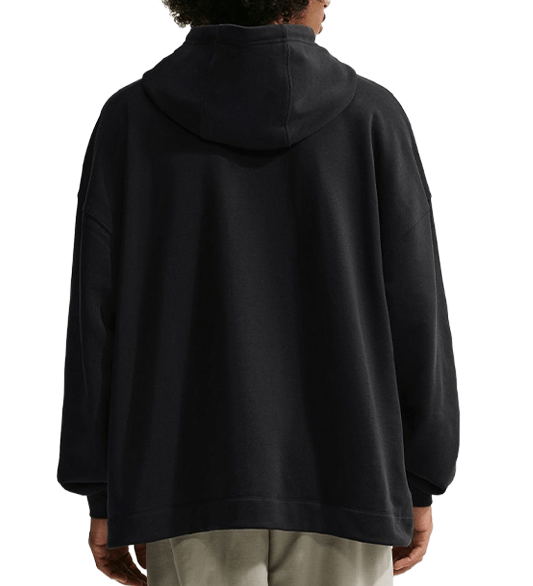 Sportswear Club Oversized French Terry Pullover Hoodie Black - LIKELIHOOD