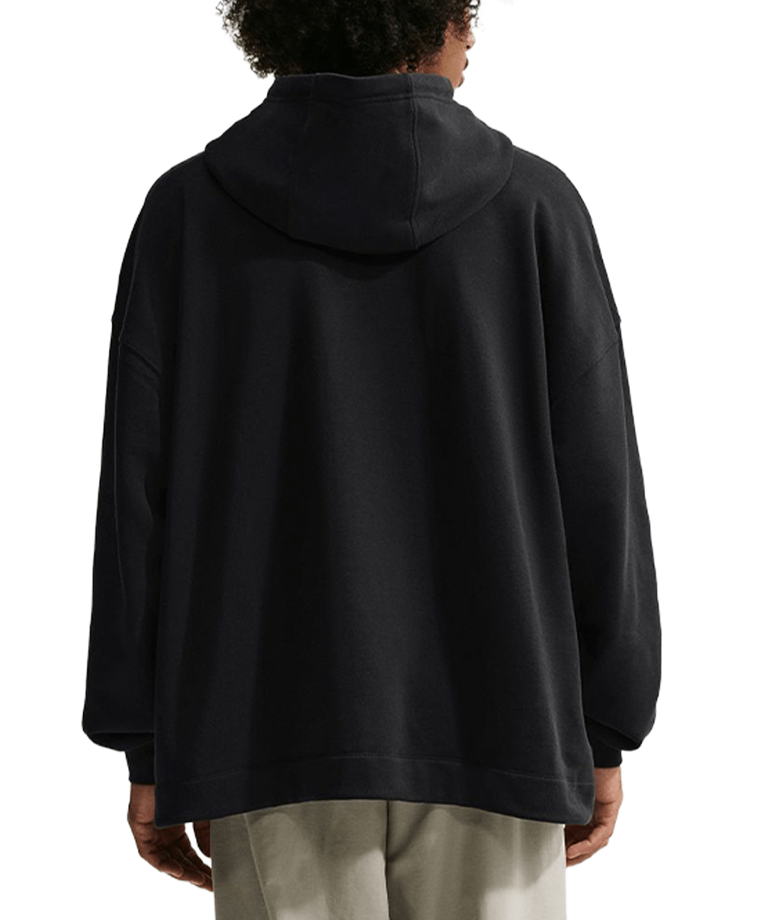 Sportswear Club Oversized French Terry Pullover Hoodie Black - LIKELIHOOD