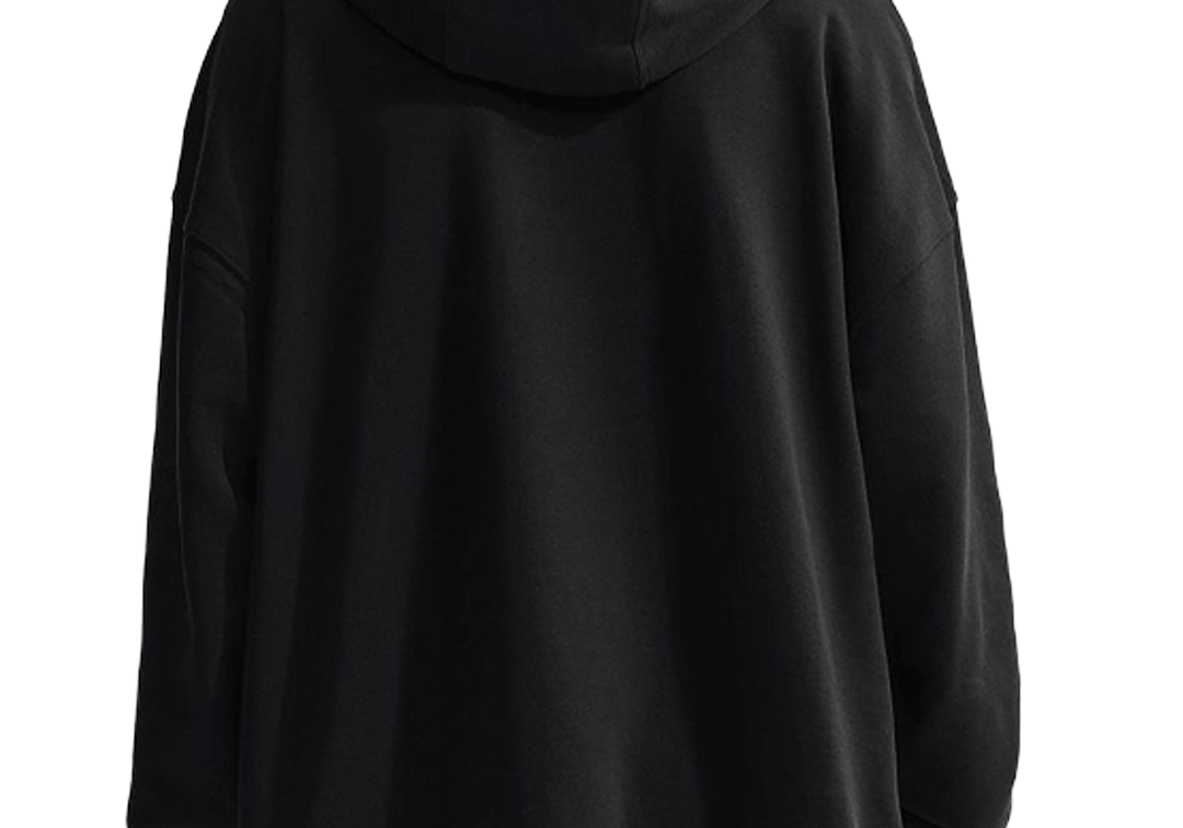 Sportswear Club Oversized French Terry Pullover Hoodie Black - LIKELIHOOD
