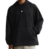 Sportswear Club Oversized French Terry Pullover Hoodie Black - LIKELIHOOD