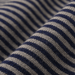 S/S Crew Neck Tee - Cotton Stripe Jersey Navy/Beige - LIKELIHOOD