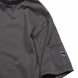 S/S Crew Neck Tee - Cotton Stripe Jersey Navy/Beige - LIKELIHOOD