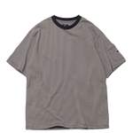 S/S Crew Neck Tee - Cotton Stripe Jersey Navy/Beige - LIKELIHOOD