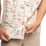 S/S Sumor Shirt OUTLINE PRINT, WAX - LIKELIHOOD