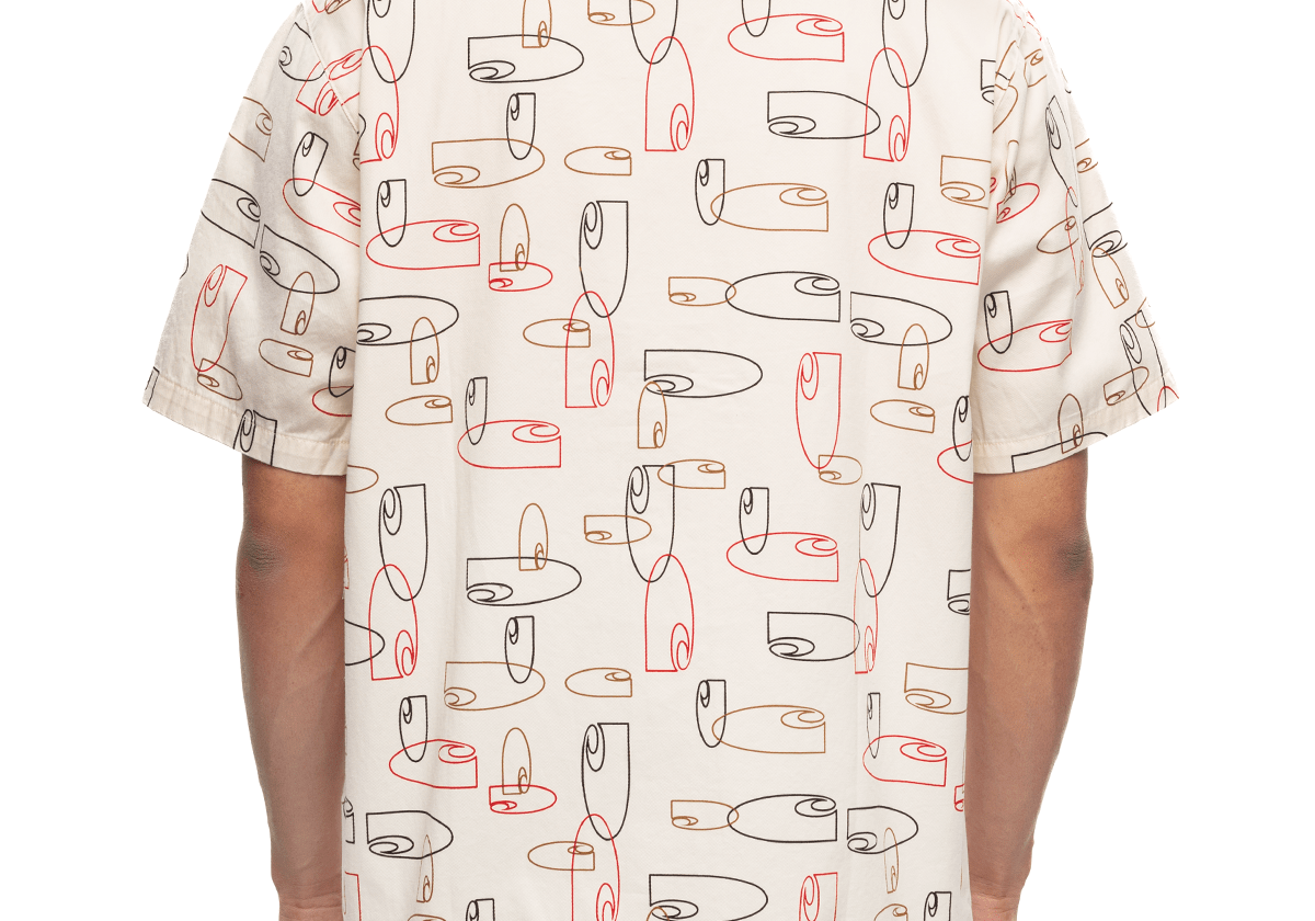 S/S Sumor Shirt OUTLINE PRINT, WAX - LIKELIHOOD