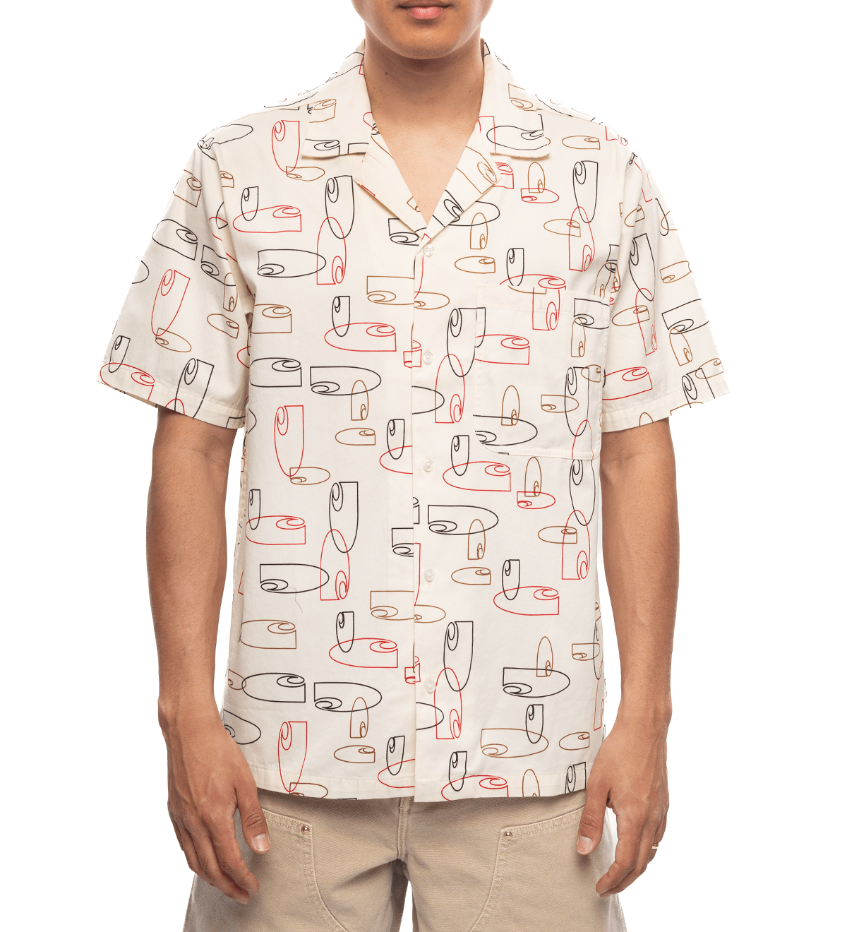 S/S Sumor Shirt OUTLINE PRINT, WAX - LIKELIHOOD