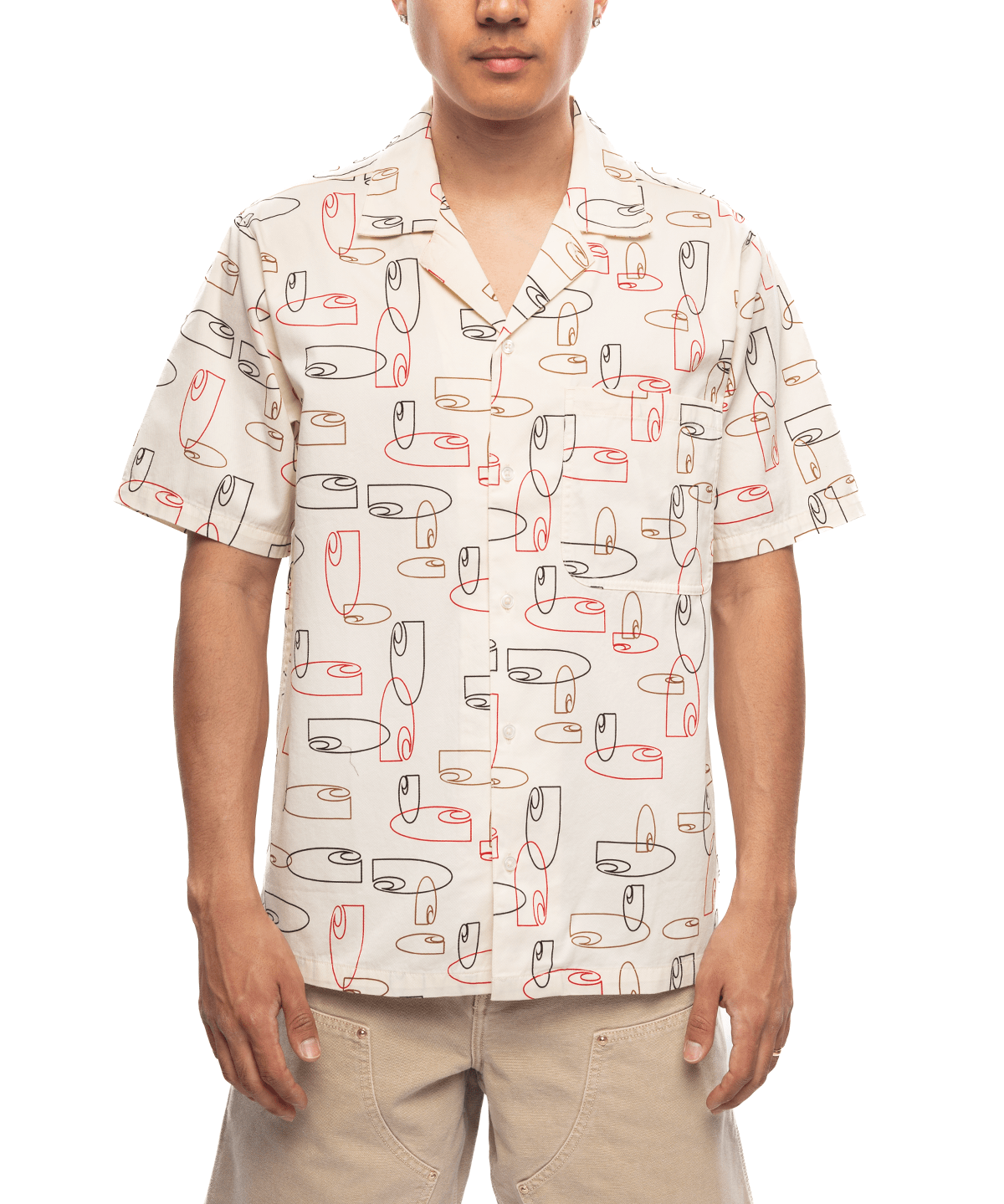 S/S Sumor Shirt OUTLINE PRINT, WAX - LIKELIHOOD