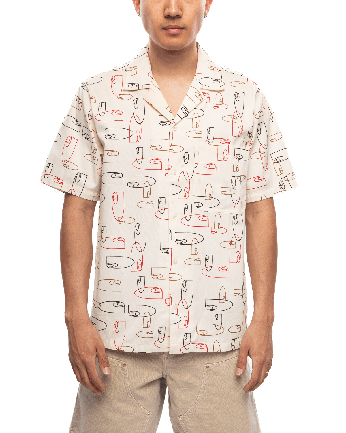 S/S Sumor Shirt OUTLINE PRINT, WAX - LIKELIHOOD