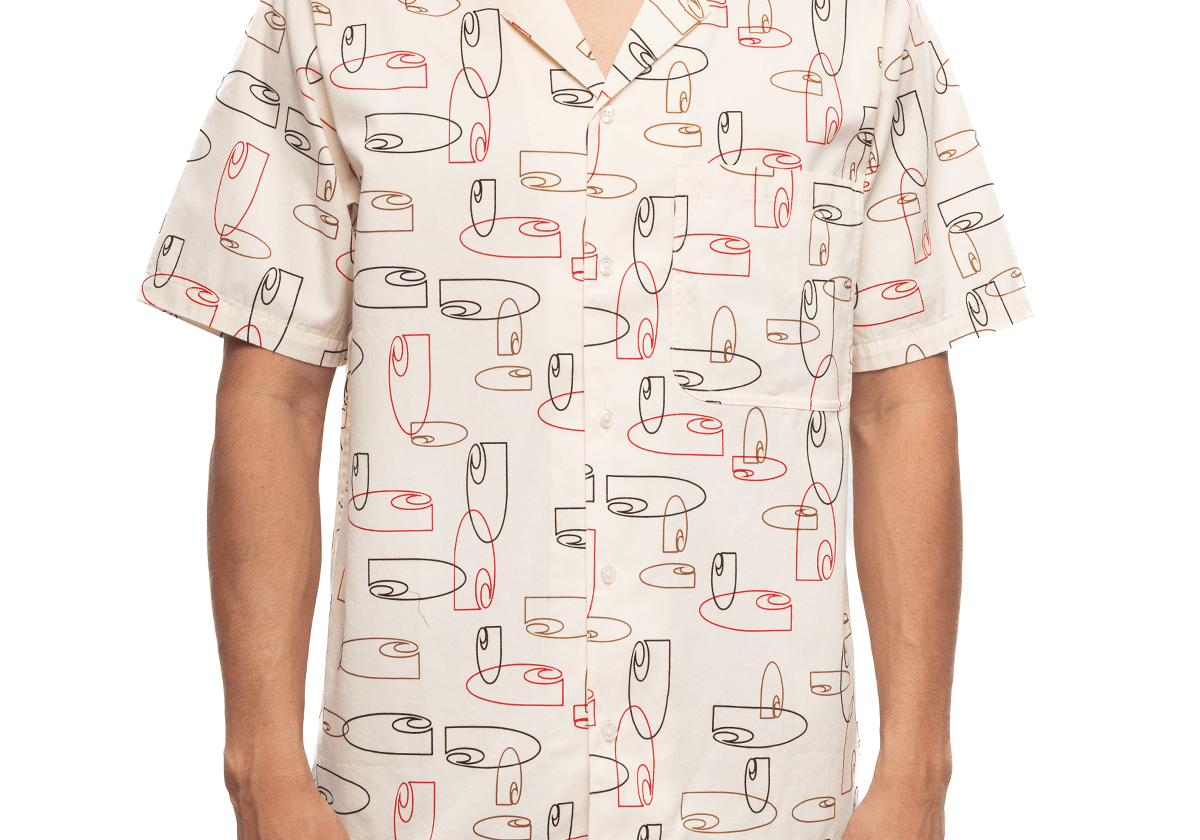 S/S Sumor Shirt OUTLINE PRINT, WAX - LIKELIHOOD