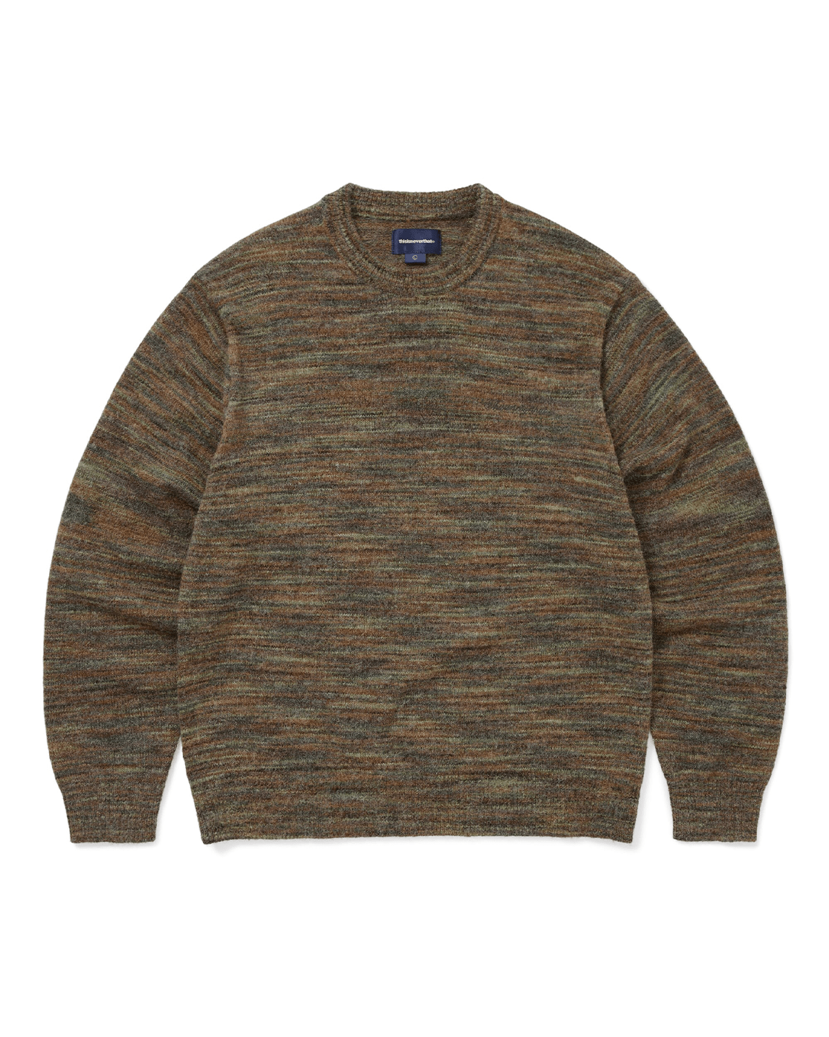Static Knit Sweater Olive - LIKELIHOOD