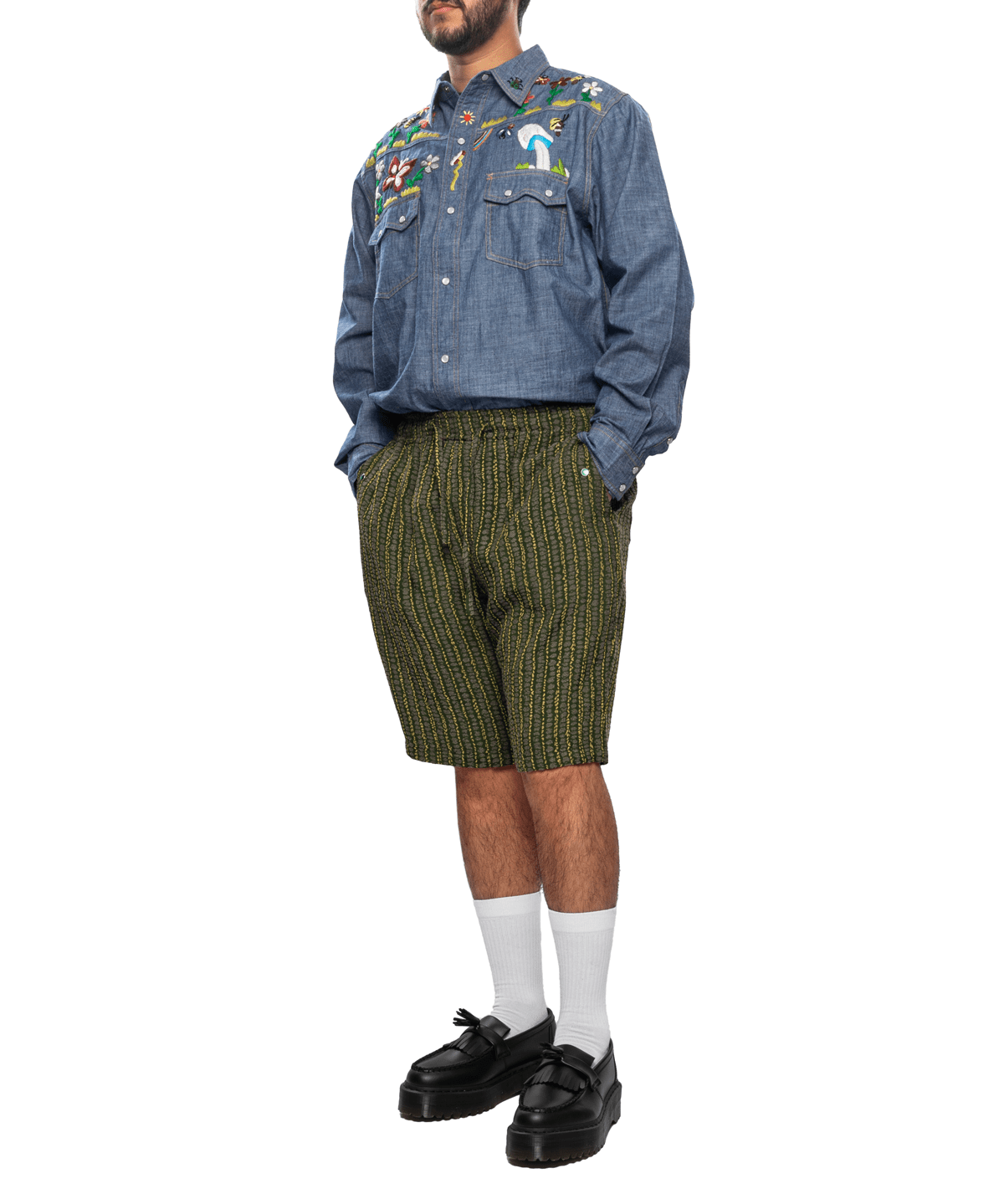 String Cowboy Shorts Green - LIKELIHOOD