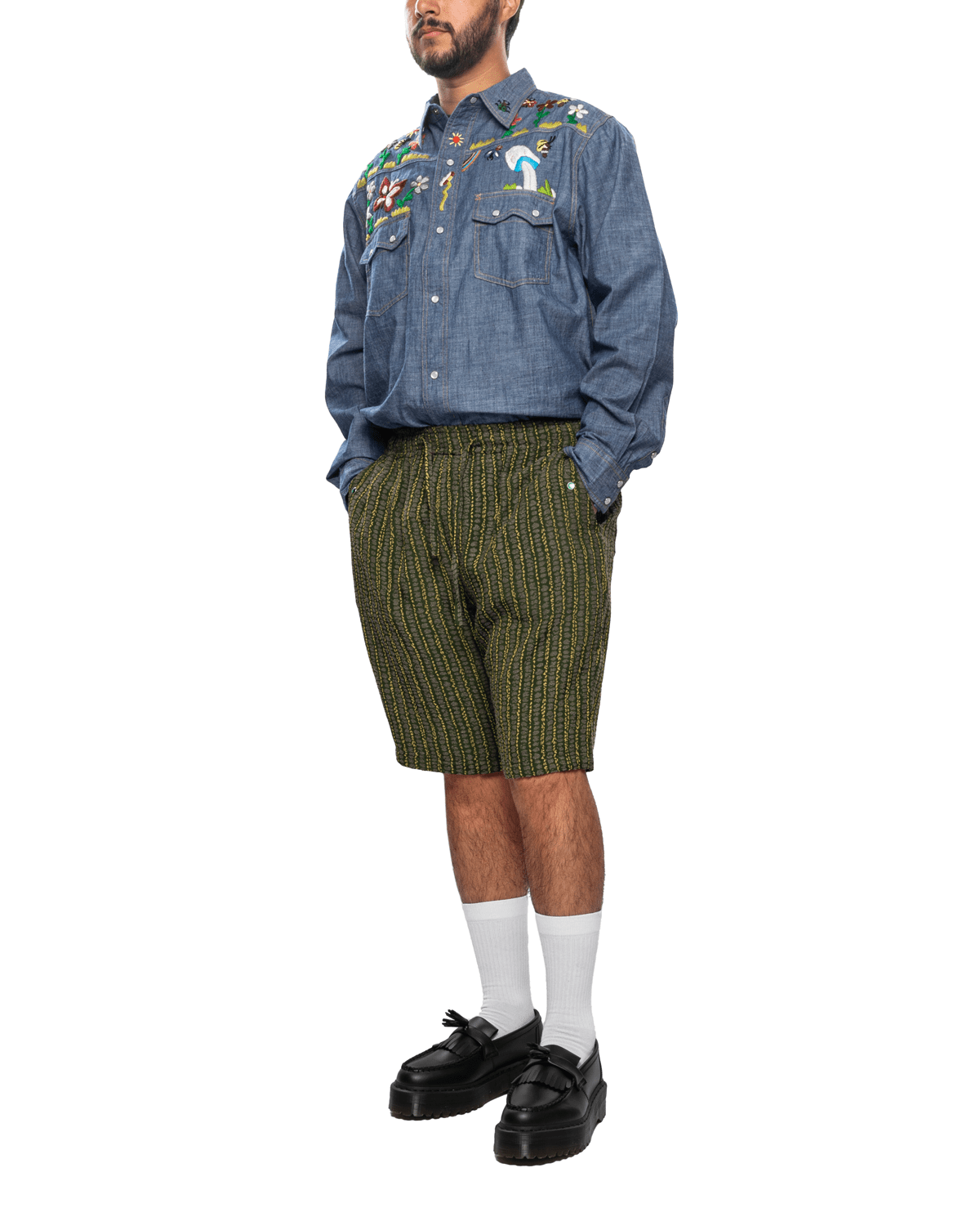 String Cowboy Shorts Green - LIKELIHOOD