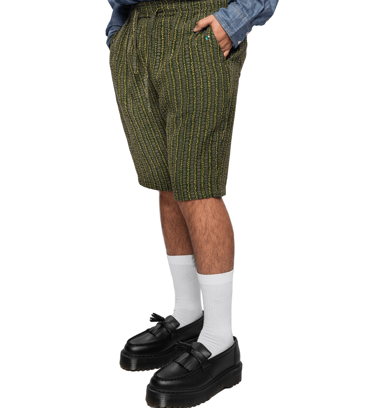 String Cowboy Shorts Green - LIKELIHOOD