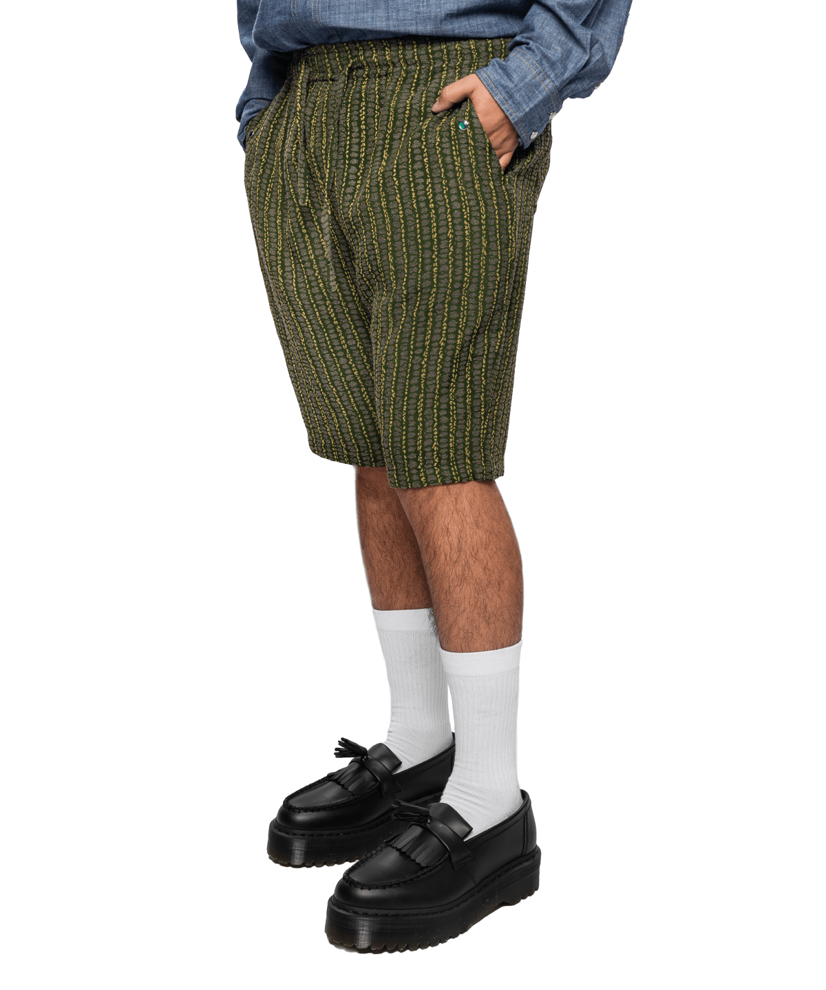 String Cowboy Shorts Green - LIKELIHOOD