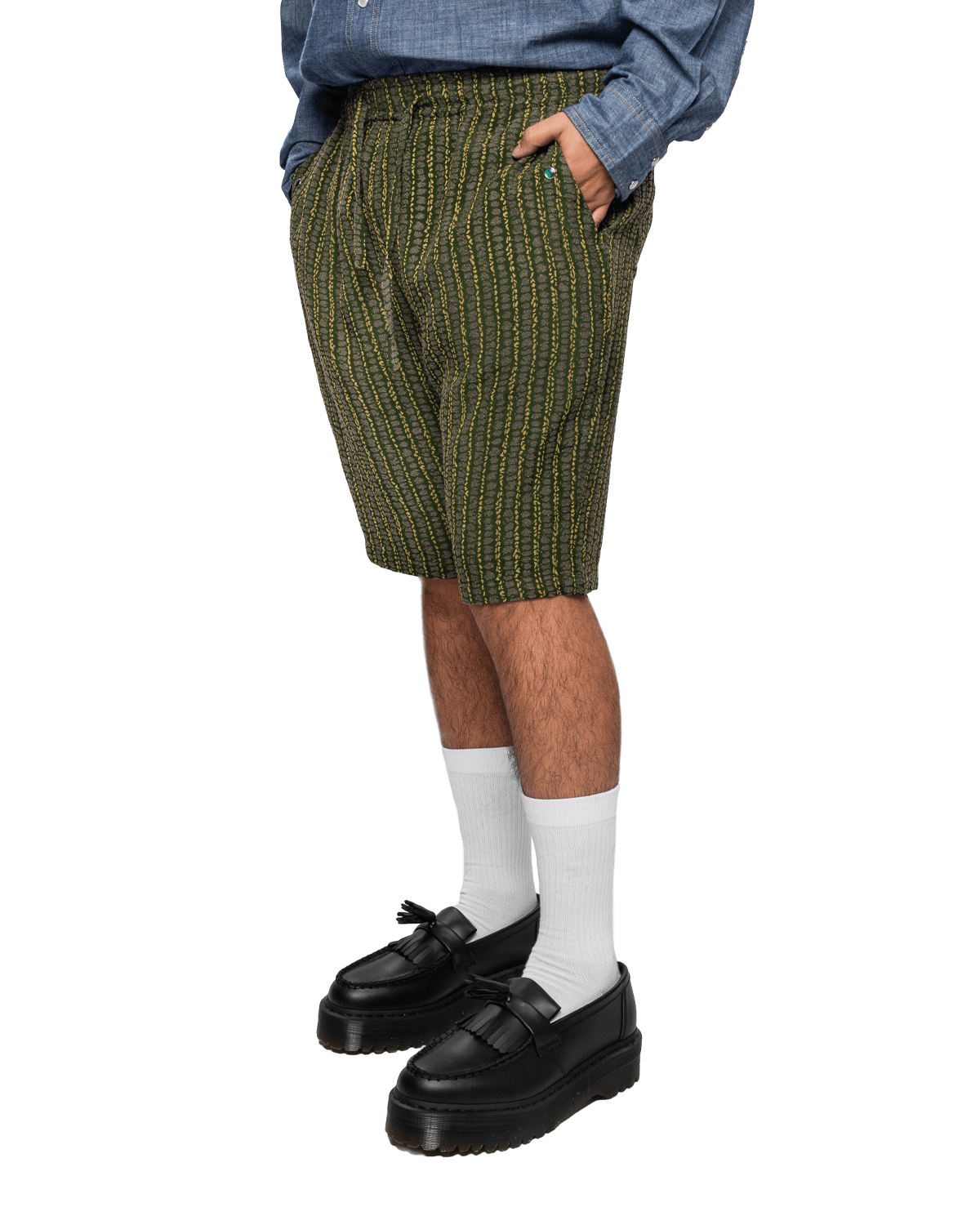 String Cowboy Shorts Green - LIKELIHOOD