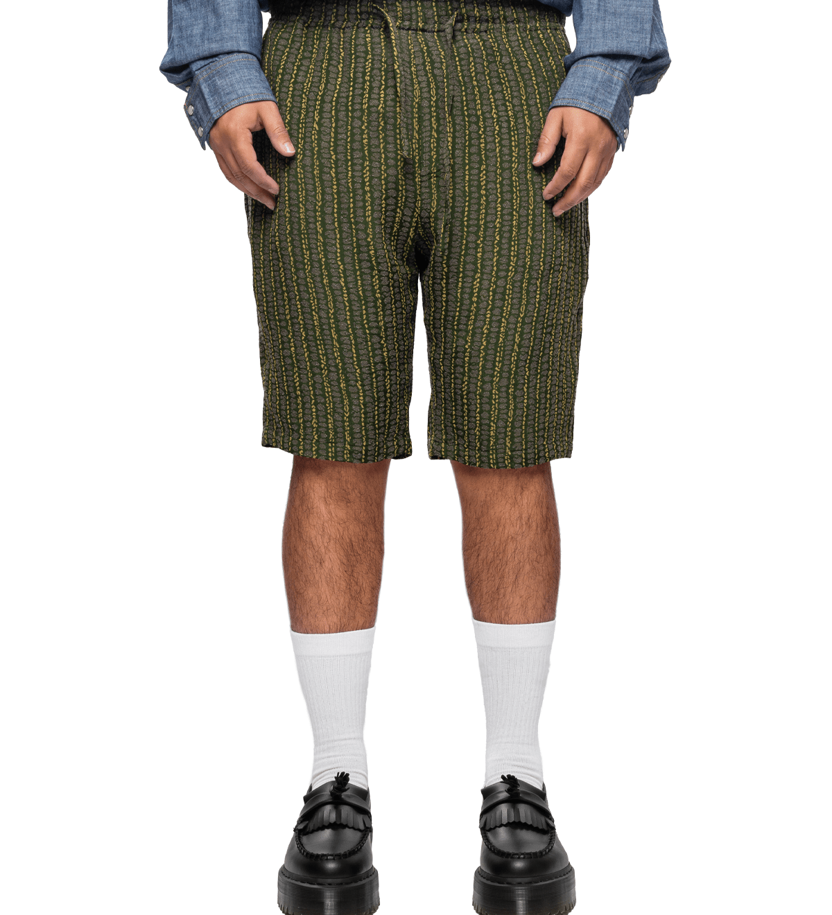 String Cowboy Shorts Green - LIKELIHOOD