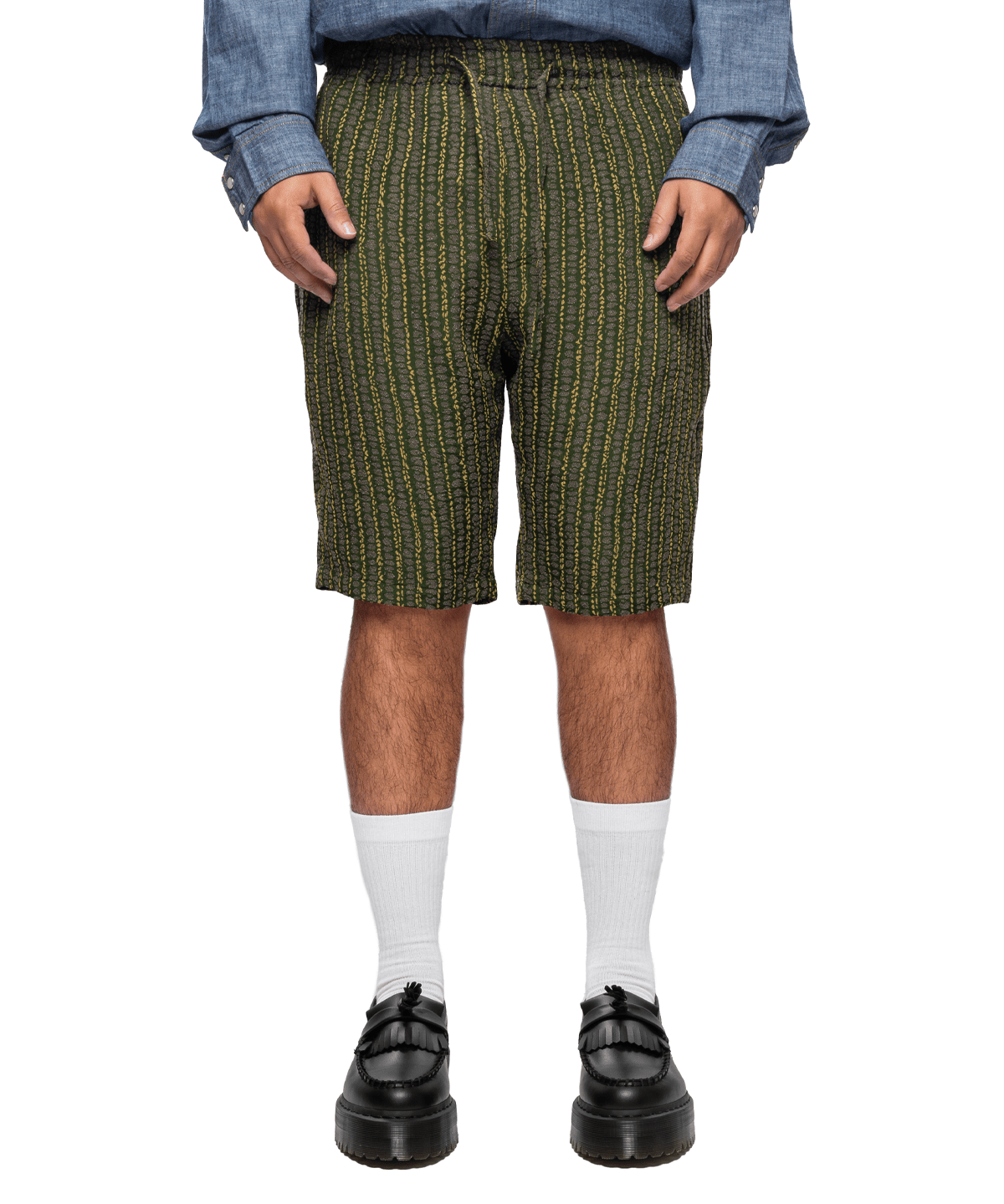 String Cowboy Shorts Green - LIKELIHOOD