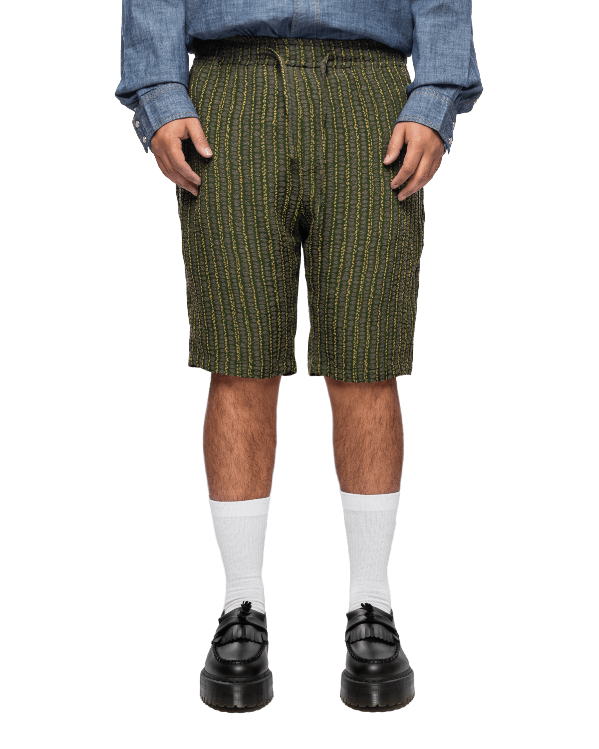 String Cowboy Shorts Green - LIKELIHOOD